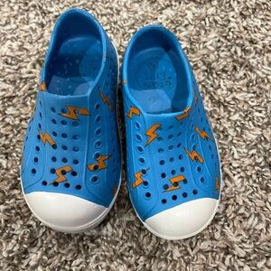 Lily & Dan Kids Blue Water Shoes with Orange Accents